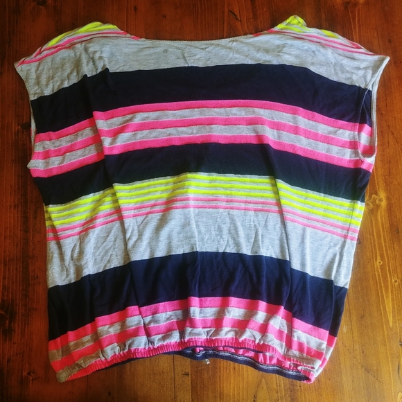 Lane Bryant Sleeveless 80s Neon Shirt - Picture 1 of 4